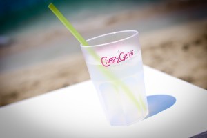 Bicchiere cocktail mojito infrangibile in plastica. 